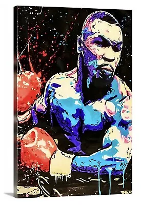 Mike Tyson Canvas 20x30 Print Picture Wall Fine Art Boxing Gym Ring Champ • $74.99