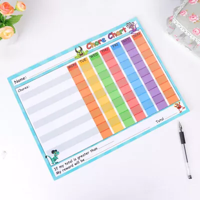  2 Pcs Magnetic Paper Whiteboard Organizer Planner Chore Chart Home Toddler • £7.99