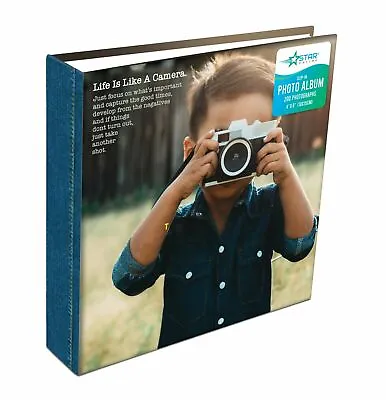 Slip In Photo Album Memo Area Holds 200 6'' X 4'' Photos (Camera) • £6.99