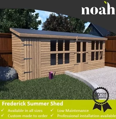 16x12 'Frederick' Heavy Duty Wooden Garden Summerhouse/Shed/Workshop/Garage • £2675