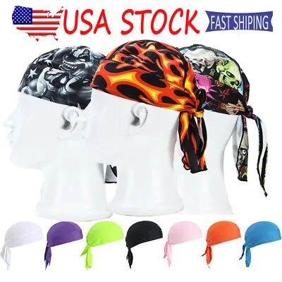 Cooling Do Rag Skull Cap Head Wrap Headwear Biker Doo Du Dew Bandana Hat Cap US • $4.99