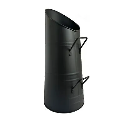 NEW! Heavy Duty Steel Fireplace Coal Scuttle Bucket Fuel Hod • £15.99