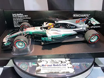 1:18 Minichamps 186170044 Lewis Hamilton Mercedes AMG W08 World Champion 2017 • £184.99