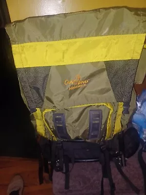 Vintage Camp Trails External Frame Adjustable 2 Camping Hiking Backpack Green • $60