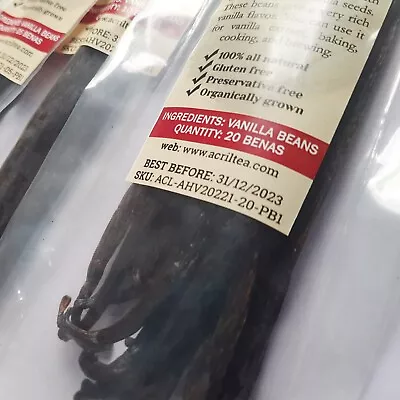 Premium Vanilla Beans Grade A Packs (Aroma Sealed) Fleshy Vanilla Beans 20 Pack • $11.50