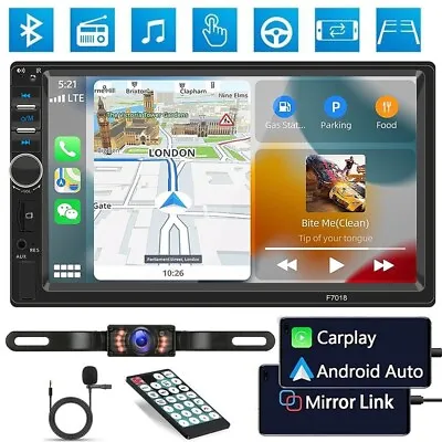 Apple Carplay Car Stereo Radio Android Auto 7  2Din Touch Screen Bluetooth Play • $49.99