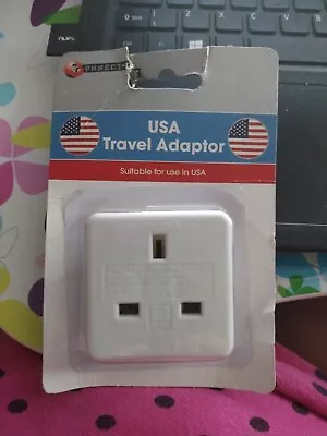 UK To US Travel Adapter Plug 2 Pin USA United States Of America Canada Japan • £1.75