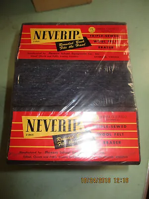  PACK OF 12 Vintage Weber Costello Chalkboard Erasers 5  WOOL FELT TRIPLE SEWN  • $29.99