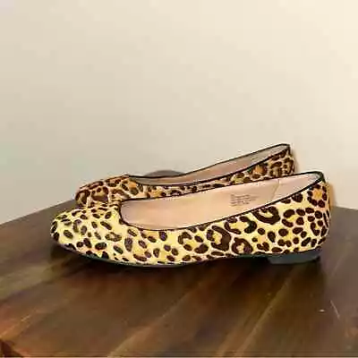 EUC J.Jill Woman's Size 7 Animal Leopard Print Ballet Flats Calf Hair Leather • $29