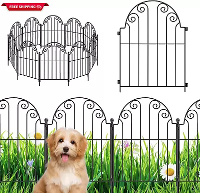 Decorative Garden Fence 10 Panels No Dig Rustproof Metal Fencing 11Ft Long Anim • $50.71