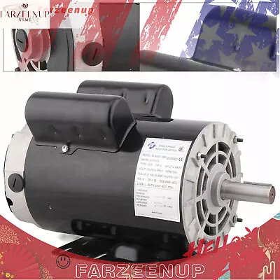 7/8  5HP Single Phase Electric Air Compressor Duty Motor 60Hz Shaft 3450 RPM NEW • $179.55