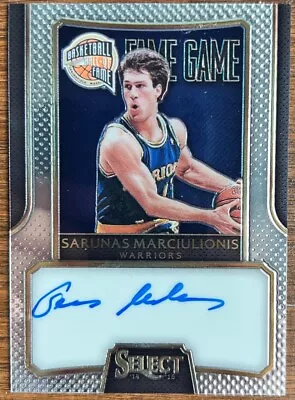 Sarunas Marciulionis 2014-15 Panini Select Hof Autographed Auto Card Warriors • $24.99