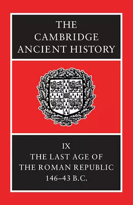 The Cambridge Ancient History Crook Lintott Rawson Hardback Volume 9 2e • £224.19