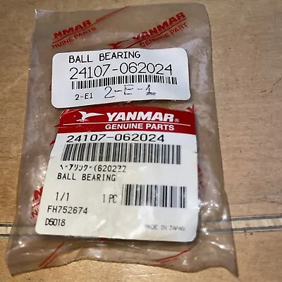Yanmar Marine Water Pump Ball Bearing P/n 24107-062024 • $10