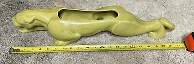 Vintage 1950’s/60’s Chartreuse Panther TV Console Planter 22” • $49.99