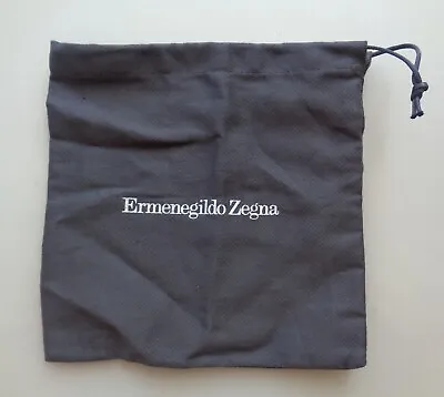 $8 • Buy Ermenegildo Zegna Dust Bag Gray Small Fabric 7.75 X 7.75 In