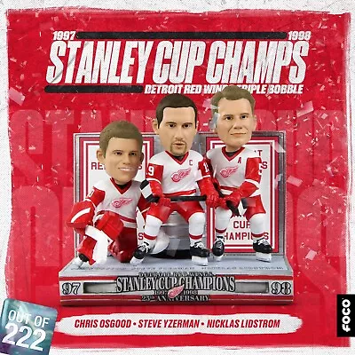 $350 • Buy DETROIT RED WINGS 1997/98 Stanley Cup Champs Celebration Scene 5  Bobblehead NIB