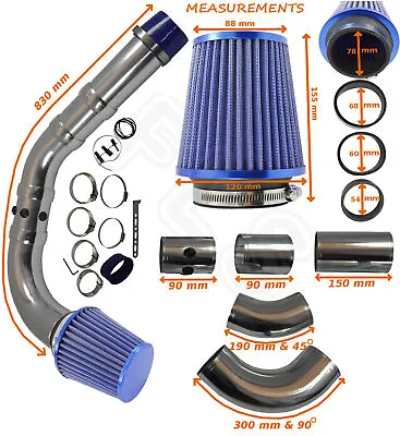 Universal Performance Cold Air Feed Induction Intake Kit 2103007b  Dac1 • £39.99