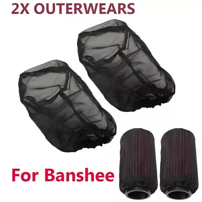 For Yamaha 2PCS Banshee Stock Pods K+N Style Air Filter OUTERWEARS • $4.99