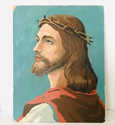 Vtg Paint By Numbers Painting Jesus Christ Crown Of Thorns 8 X 10 PBN Unframed • $12.99