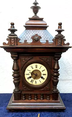 Antique Large Mantle Clock  Gong Chime Clock Datable To Around The Year 1900 • $2