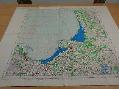 WW2 RAF Map Of  DANZIG  And  KONIGSBERG  (KALININGRAD) WING COMMANDER DFC & BAR • £34.99