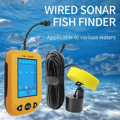 Echo Sounder Fisherman Fish Finder Transducer 100M Depth Alarm Sounder Detector • $76.99
