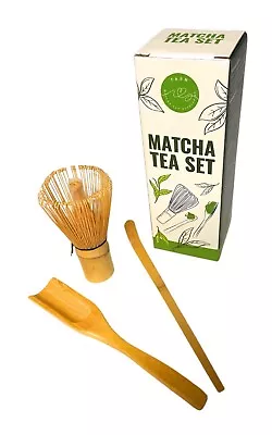 Matcha Tea Set Matcha Tea Accessories  Whisk Scoop And Whisk. Natural Bamboo  • $12.99