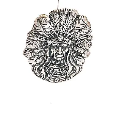 T Foree Hunsicker Sterling Silver Indian Chief Southwest Pendant • $129.97