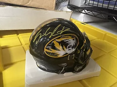 Missouri Tigers Brady Cook Signed Black Mini Helmet Beckett Certified • $99.99