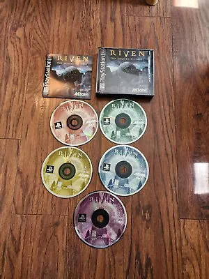 Riven The Sequel To Myst (PlayStation 1 1997) PS1  Complete Works Great  • $19.90