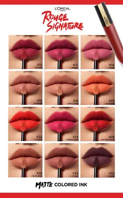 L'oreal Rouge Signature Lasting Matte Liquid Lipstick You Choose • $9.99