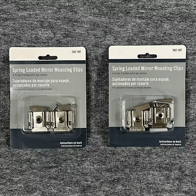 Lot Of 2  4-Spring Loaded Mirror Mounting Clips Glacier Bay Note Volume Pricing • £14.13