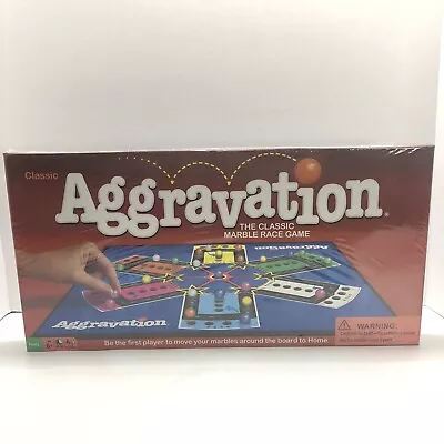 Classic Aggravation Marble Race Board Game ￼Family 2 To 6 Players Hasbro Sealed • $23