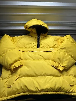Eddie Bauer Jacket Mens Yellow Goose Feather Down Coat Ebtek Xl Rare Parka • $125.99