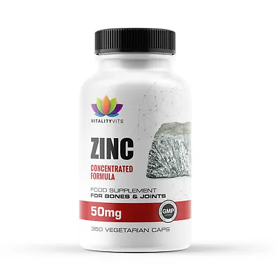 Zinc Capsules 50mg – Immune Support Hair Skin Nails Acne & Sexual Health Tablets • £3.29