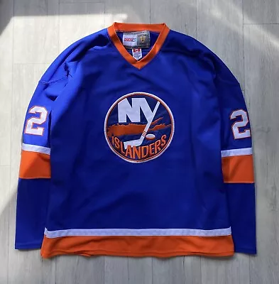 Mike Bossy New York Islanders Blue & White 1984-95 Throwback CCM NHL Jersey • $110