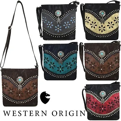 Western Cross Body Handbag Women Concealed Carry Women Purse Single Shoulder Bag • $34.95