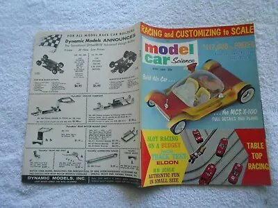MODEL CAR SCIENCE Magazine-APRIL1964-RACING AND CUSTOMIZING TO SCALE • $15