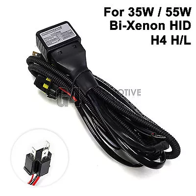 NEW H4 9003 HID Relay Harness 12V 35W/55W Bi-Xenon Hi/Lo H/L Wiring Controller • $9.99