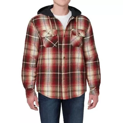 Legendary Outfitters Men's Shirt Jacket With Hood Size M Red • $22.99