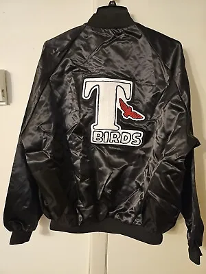 Westark  T-Birds  Satin Bomber Jacket Black Size Large Chenile Patch Logo New  • $49.99