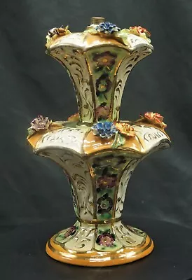 Vintage Italian Hand Painted Capodimonte Table Lamp Base • $55