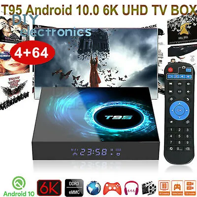 T95 H6 Android 10.0 H616 6K UHD Quad Core TV BOX WIFI HDMI 3D Media Player 3D US • $40.84