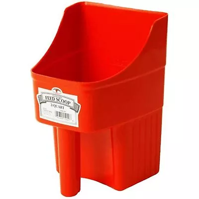 LITTLE GIANT Plastic Enclosed Feed Scoop (Red) Heavy Duty Durable Stackable Feed • $20.97