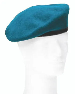 Original German Blue Beret Military Issue Wool Size Army Surplus USED Sz Medium • $14.99