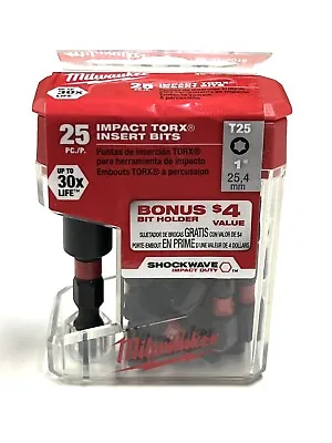 Milwaukee 48-32-5016 Impact Duty T25 25-Piece Insert Torx Bits With Holder - 1  • $12.99