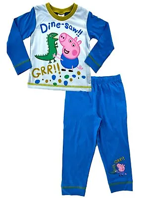 £8.99 • Buy Boys George Pig Pyjamas  Dine-Saw  18 Months -5 Years Available