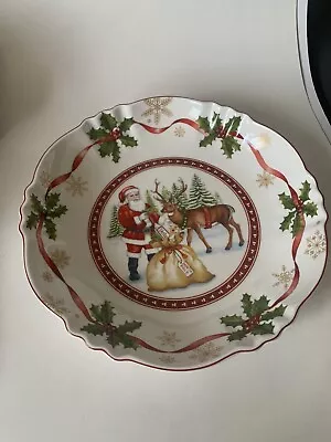 Villeroy & Boch TOY'S FANTASY Large Bowl:  Santa W/ Reindeer. 10In Plate • $19.99