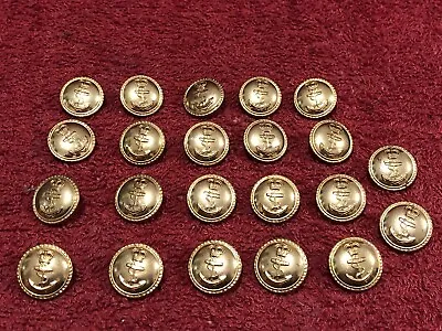 22 X British Royal Navy - Military Buttons - Un- Used - No Res • £5